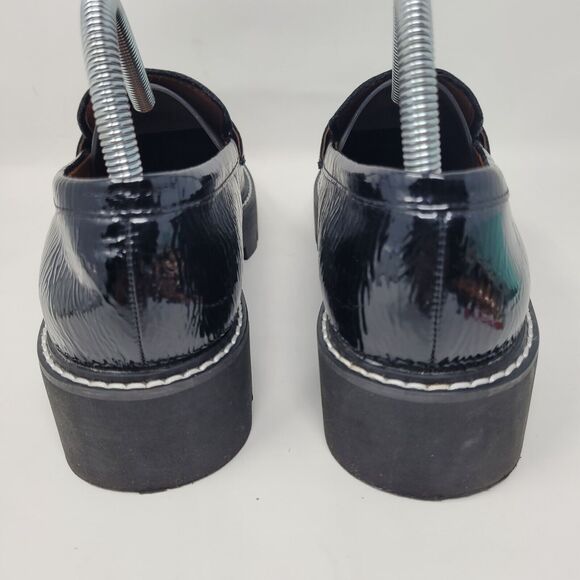 Franco Sarto Black Platform Loafers - Picture 4 of 9